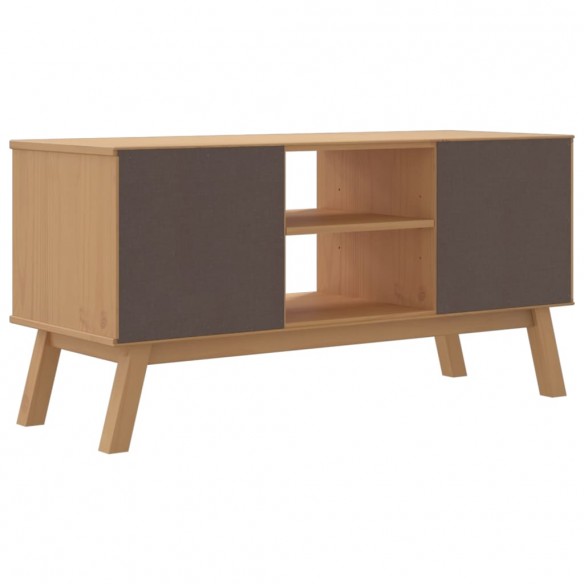 Meuble TV OLDEN marron 114x43x57 cm bois de pin massif