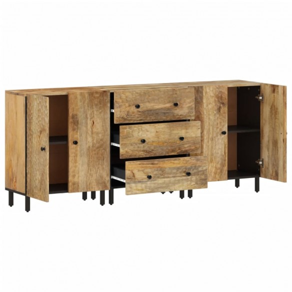 Armoires latérales 3 pcs 60x33x75 cm bois massif de manguier