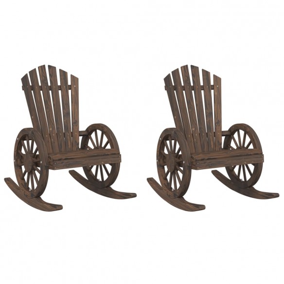 Chaises à bascule Adirondack 2 pcs bois de sapin massif