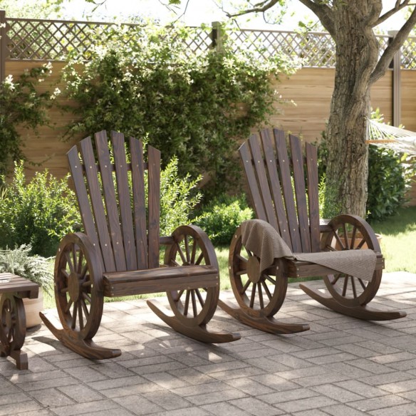 Chaises à bascule Adirondack 2 pcs bois de sapin massif