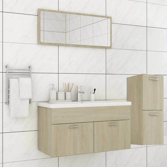 Ensemble de meubles de salle de bain Chêne sonoma Aggloméré