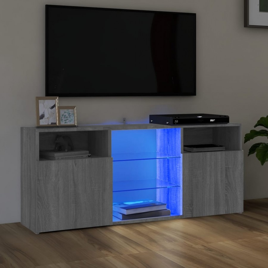 Meuble TV avec lumières LED Sonoma...