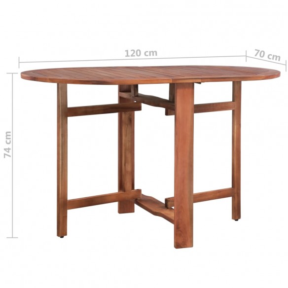 Table de jardin 120 x 70 x 74 cm Bois d'acacia massif