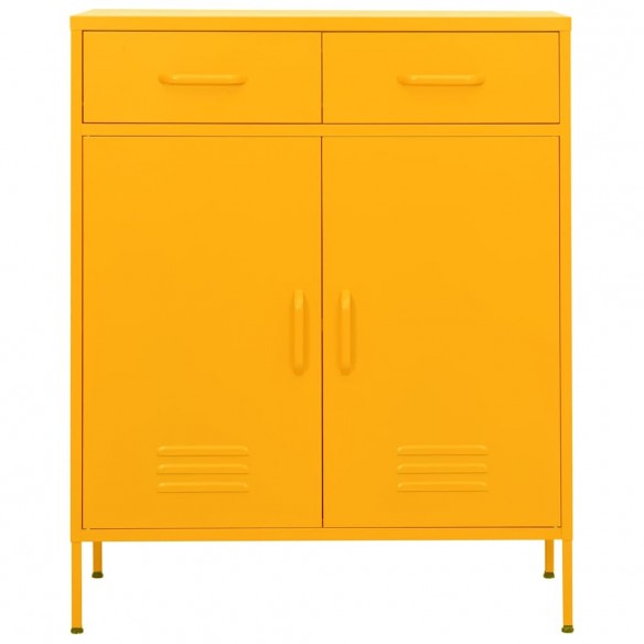 Armoire de rangement Jaune moutarde 80x35x101,5 cm Acier