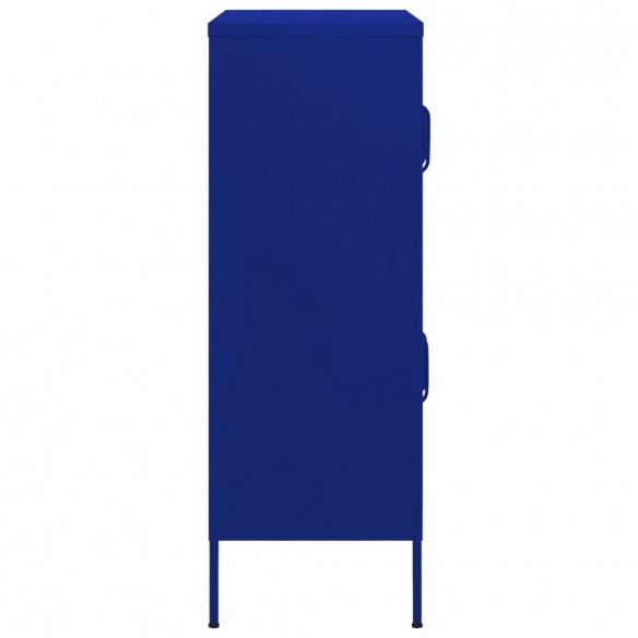 Armoire de rangement Bleu marine 80x35x101,5 cm Acier