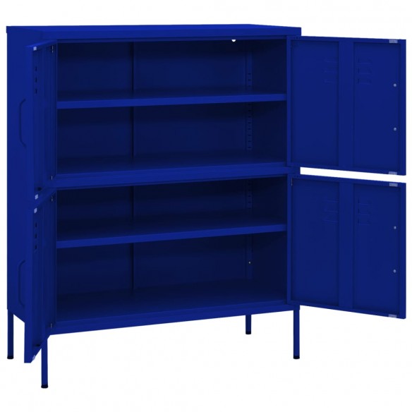 Armoire de rangement Bleu marine 80x35x101,5 cm Acier