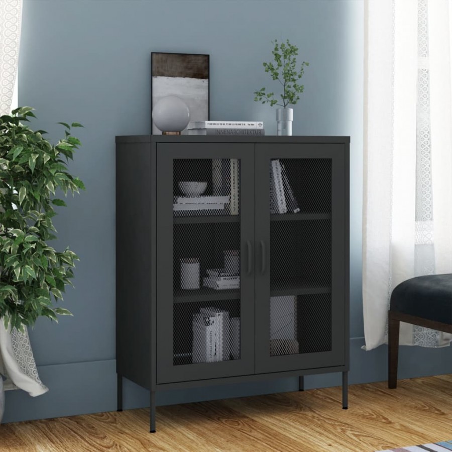 Armoire de rangement Anthracite 80x35x101,5 cm Acier