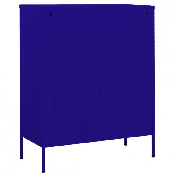 Armoire de rangement Bleu marine 80x35x101,5 cm Acier