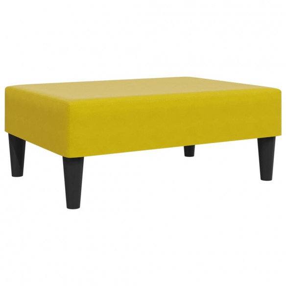 Ensemble de canapés 2 pcs avec coussins jaune velours