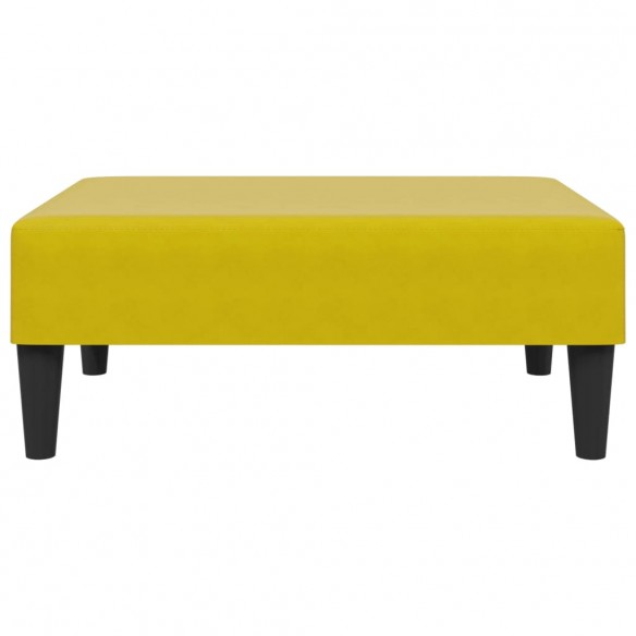 Ensemble de canapés 2 pcs avec coussins jaune velours