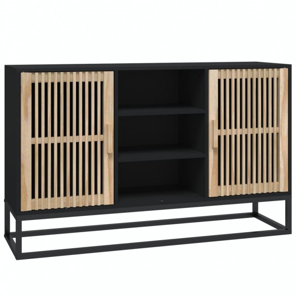 Buffet noir 105x30x65 cm bois d'ingénierie