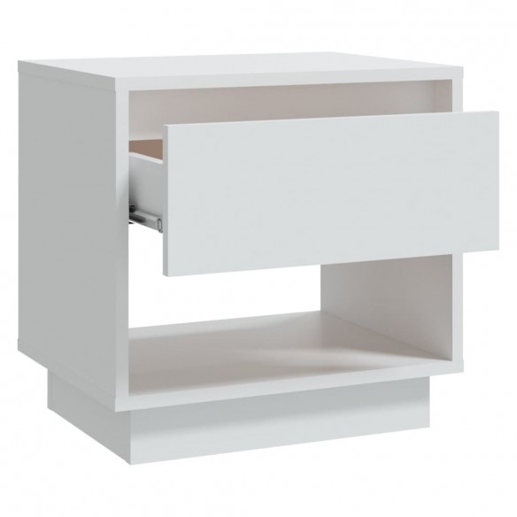 Tables de chevet 2 pcs Blanc 45x34x44 cm Aggloméré