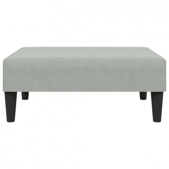 Ensemble de canapés 2 pcs avec coussins gris clair velours