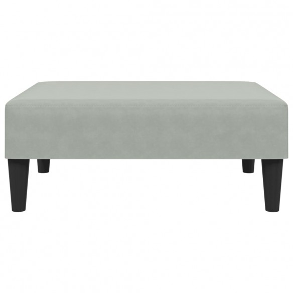 Ensemble de canapés 2 pcs avec coussins gris clair velours