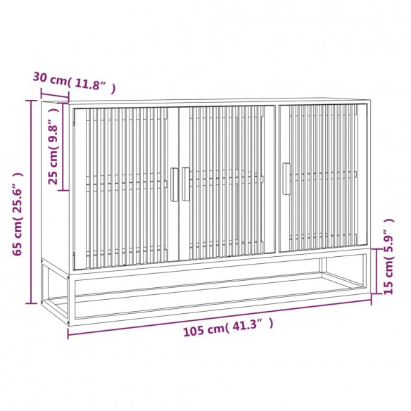 Buffet 105x30x65 cm bois d'ingénierie