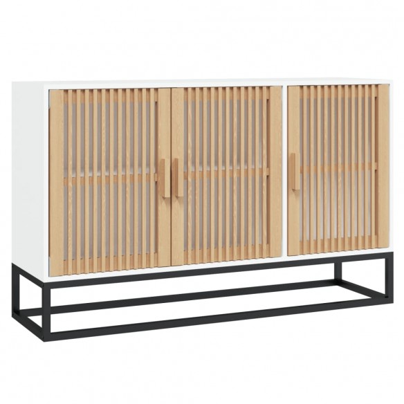 Buffet blanc 105x30x65 cm bois d'ingénierie