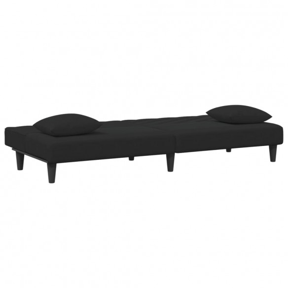 Ensemble de canapés 2 pcs avec coussins noir velours