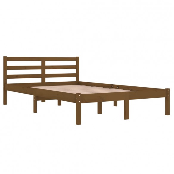 Cadre de lit Bois massif de pin 120x200 cm Marron miel