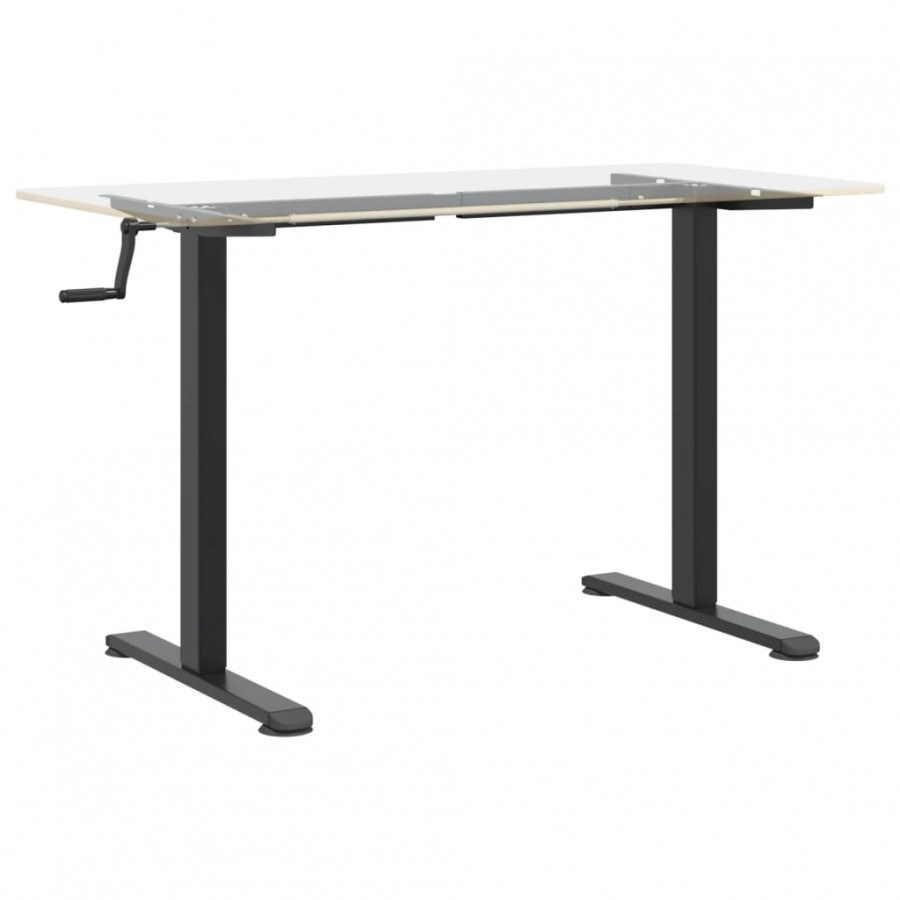 Cadre de bureau debout noir (94-135)x60x(70-114) cm acier