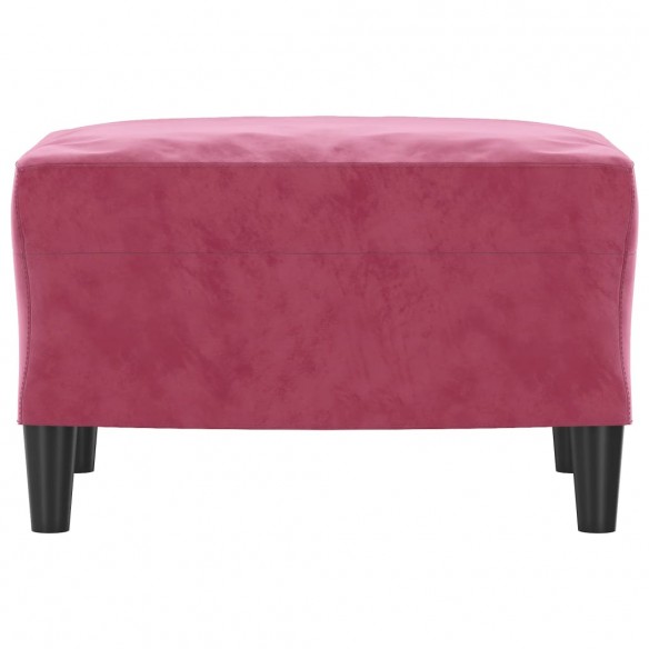 Repose-pied Rouge bordeaux 60x50x41 cm Velours