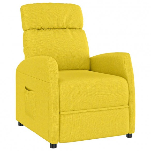 Fauteuil inclinable électrique Jaune clair Tissu