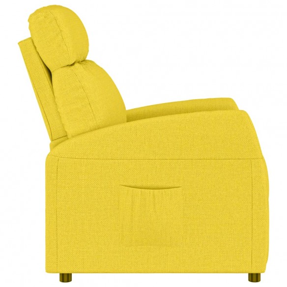 Fauteuil inclinable électrique Jaune clair Tissu