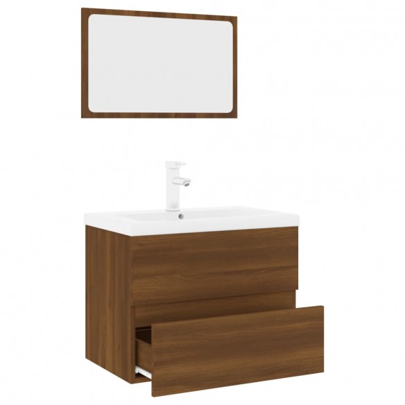 Meubles de salle de bain Chêne marron Bois d'ingénierie