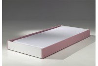 Lit gigogne moderne pour fille coloris rose et blanc