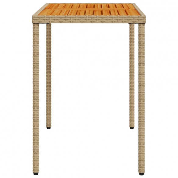 Table de jardin avec dessus en bois d'acacia beige 115x54x74 cm