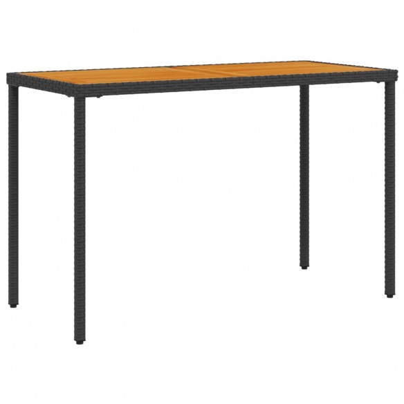 Table de jardin avec dessus en bois d'acacia noir 115x54x74 cm