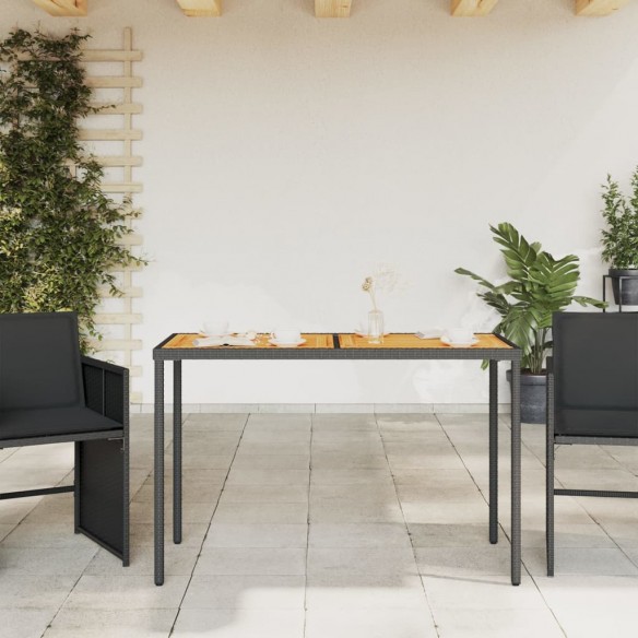 Table de jardin avec dessus en bois d'acacia noir 115x54x74 cm