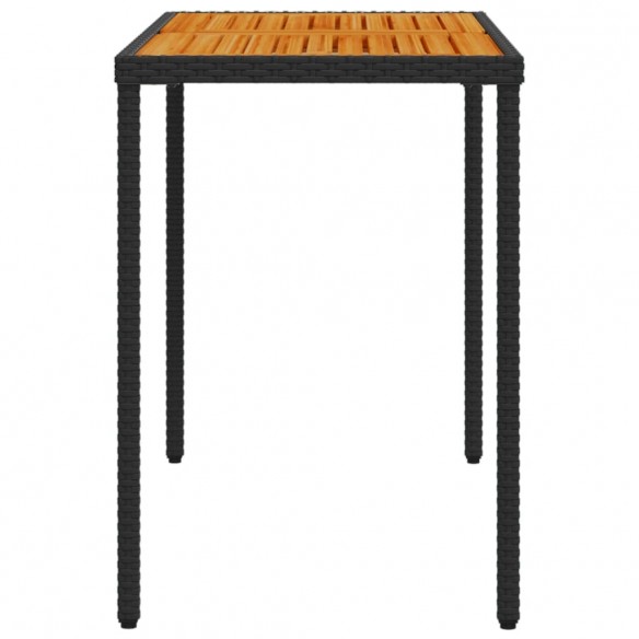 Table de jardin avec dessus en bois d'acacia noir 115x54x74 cm