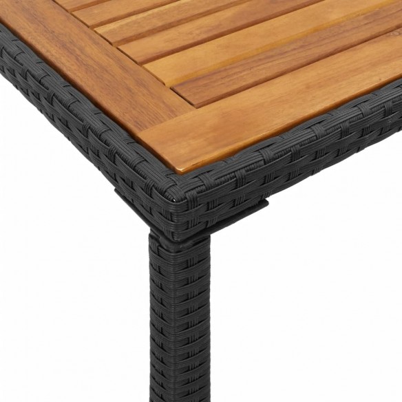 Table de jardin avec dessus en bois d'acacia noir 115x54x74 cm