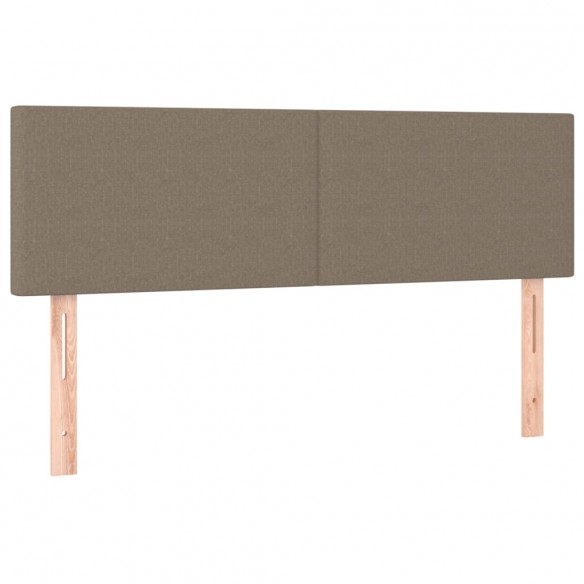 Cadre de lit avec matelas Taupe 140x200 cm Tissu