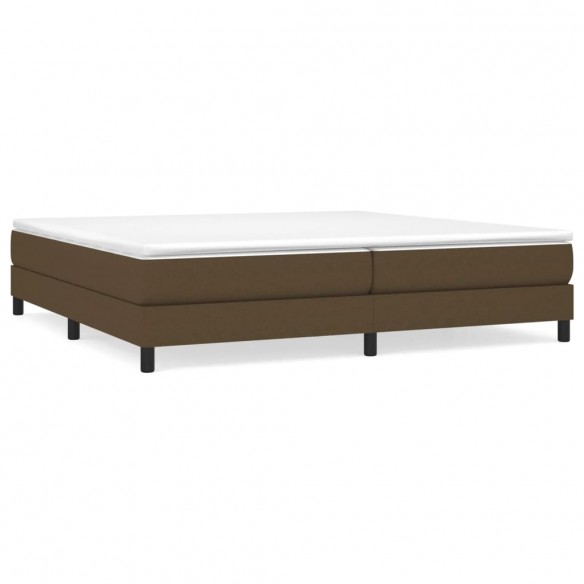 Cadre de lit avec matelas Marron foncé 200x200 cm