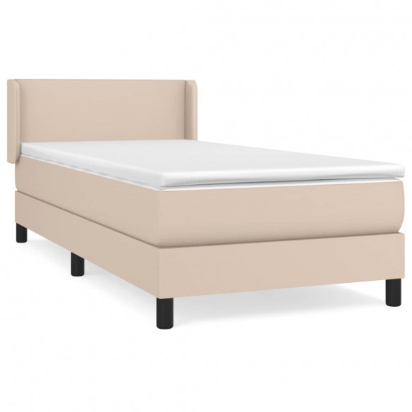 Cadre de lit avec matelas Cappuccino 80x200 cm