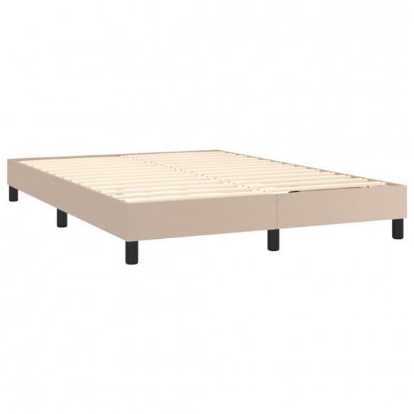 Cadre de lit avec matelas LED Cappuccino 140x200 cm