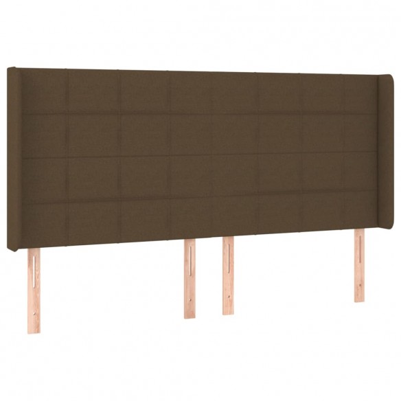 Cadre de lit matelas et LED Marron foncé 200x200 cm