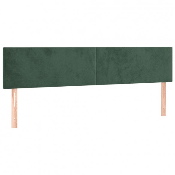 Cadre de lit avec matelas LED Vert foncé 160x200 cm