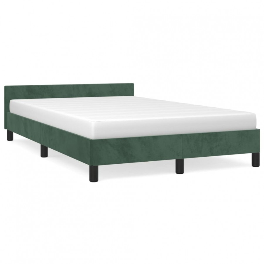 Cadre de lit avec tête de lit vert...