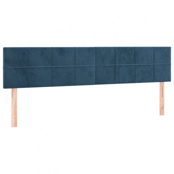 Cadre de lit et matelas Bleu foncé 180x200cm Velours