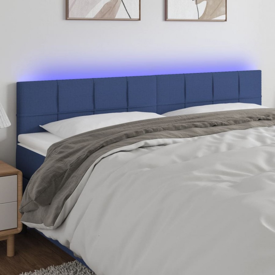 Tête de lit à LED Bleu 180x5x78/88 cm...