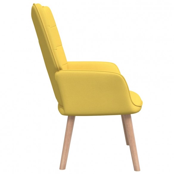 Chaise de relaxation Jaune moutarde Tissu