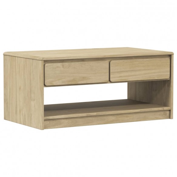 Table basse SAUDA chêne 99x55x45 cm bois de pin massif