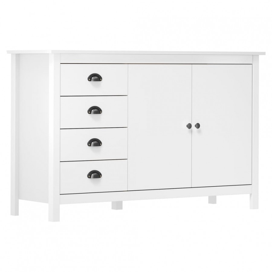 Buffet Hill Blanc 130x40x80 cm Bois...