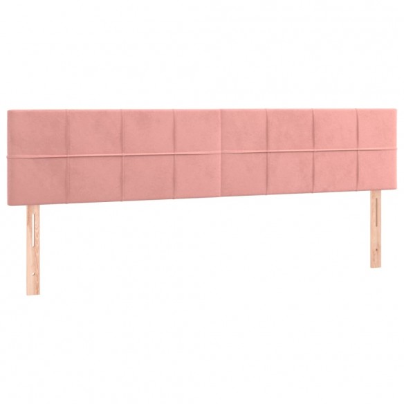 Cadre de lit avec matelas Rose 180x200 cm Velours