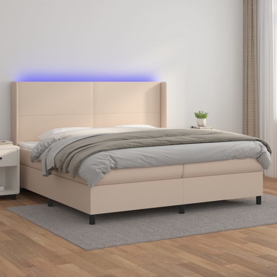 Cadre de lit matelas LED Cappuccino...