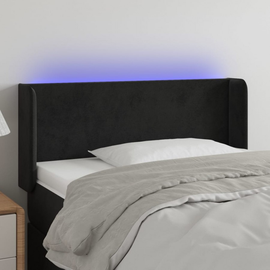 Tête de lit à LED Noir 83x16x78/88 cm...