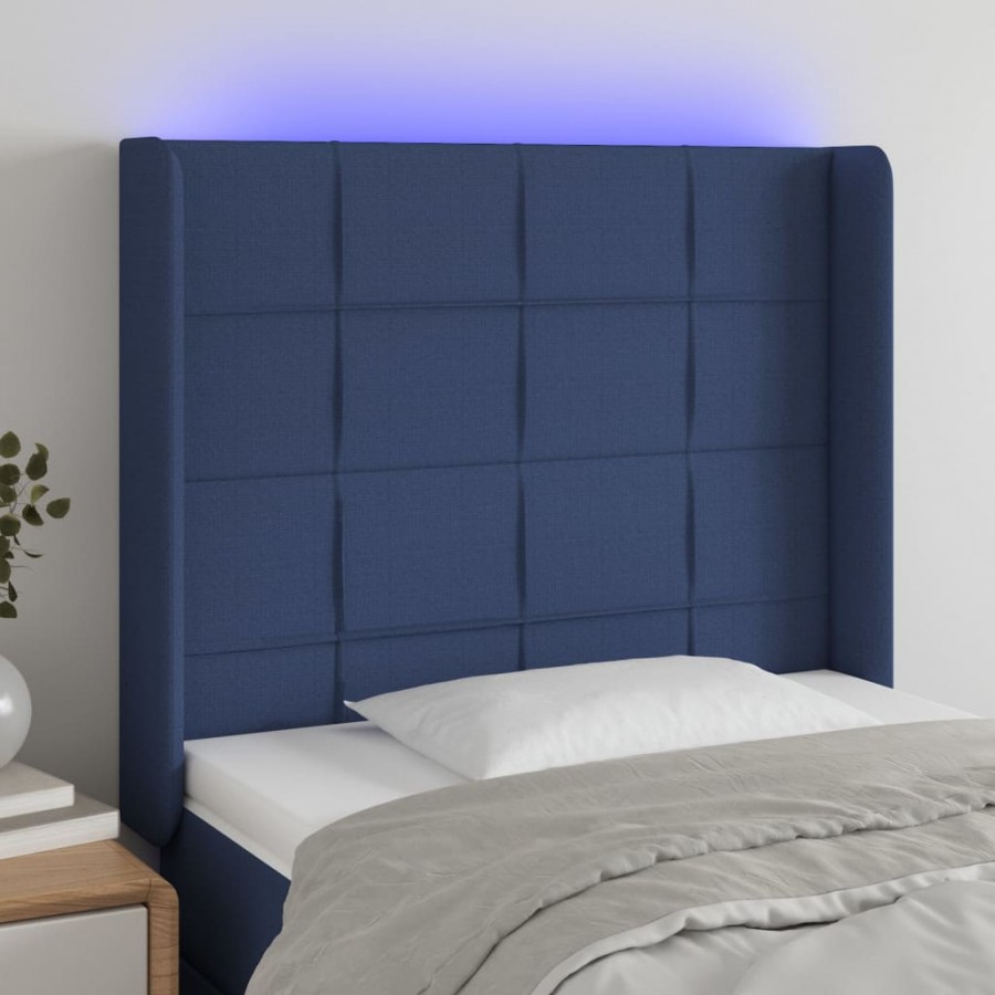 Tête de lit à LED Bleu 103x16x118/128...