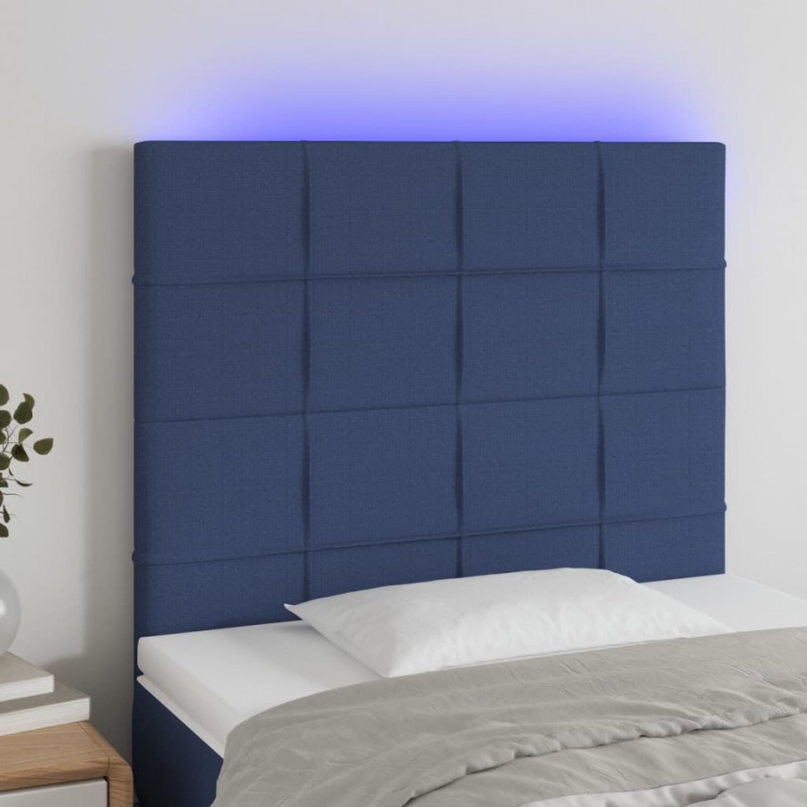 Tête de lit à LED Bleu 90x5x118/128...